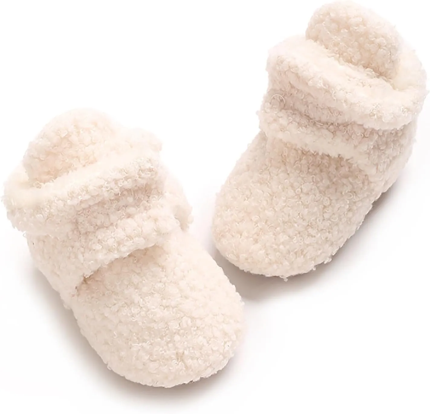 Newborn Baby Soft Fleece Boots Boys Girls First Walking Non-Slip Winter Ankle Shoes High Top Fluffy Warm Sneakers