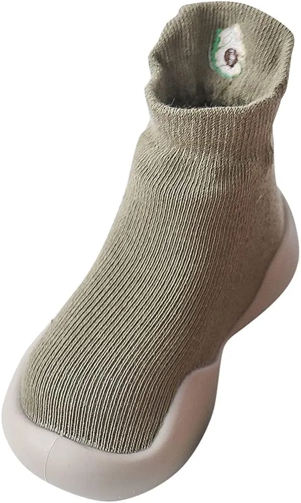 Newborn Shoes for Girls,Indoor Walkers Infant First Socks Casual Elastic Soft Toddler Baby Solid Shoes Sock Shoes