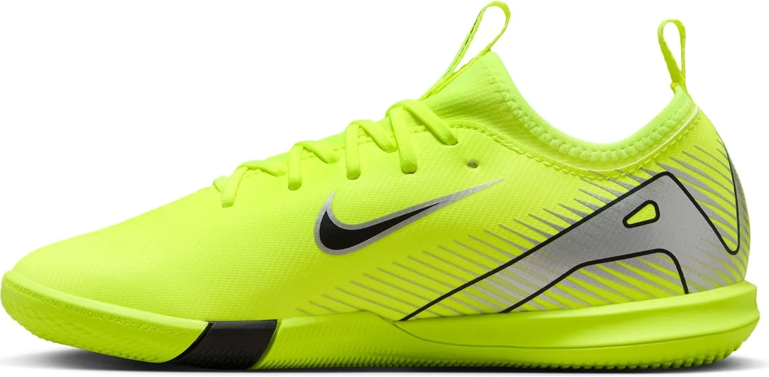 Nike Jr. Mercurial Vapor 16 Academy Little/Big Kids' IC Low-Top Soccer Shoes (FQ8411-700, Volt/Black)