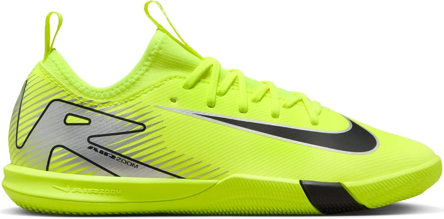 Nike Jr. Mercurial Vapor 16 Academy Little/Big Kids' IC Low-Top Soccer Shoes (FQ8411-700, Volt/Black)