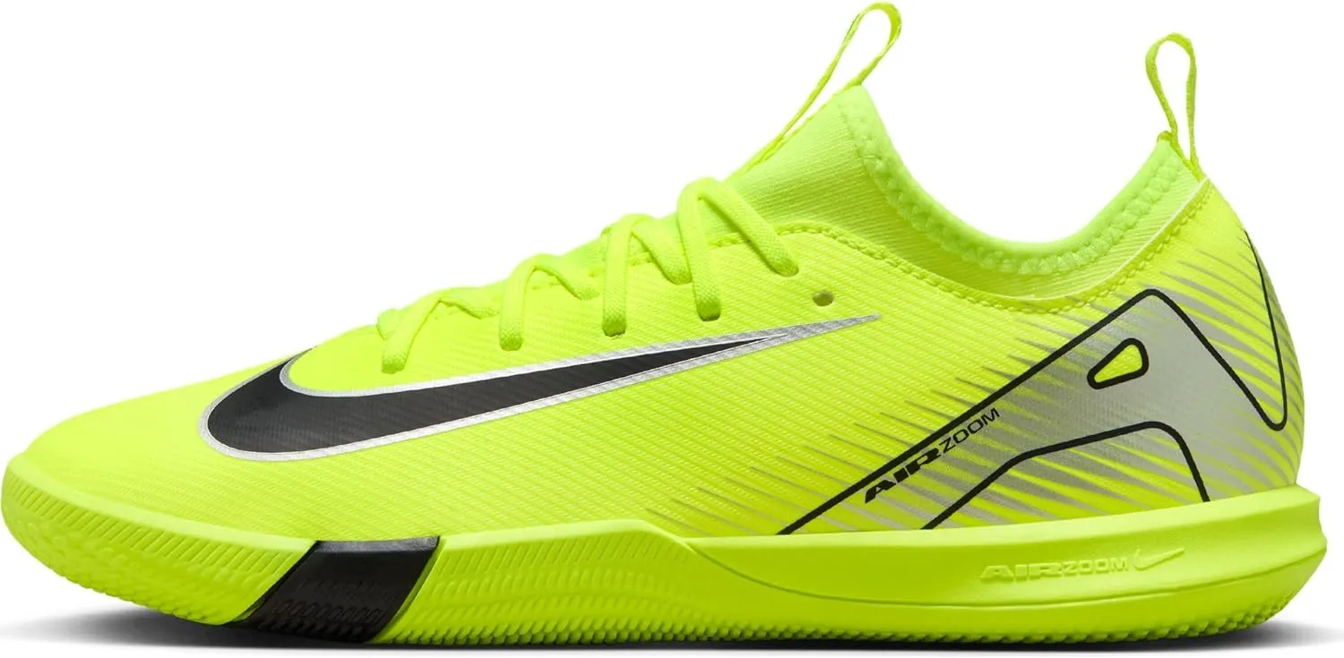 Nike Jr. Mercurial Vapor 16 Academy Little/Big Kids' IC Low-Top Soccer Shoes (FQ8411-700, Volt/Black)