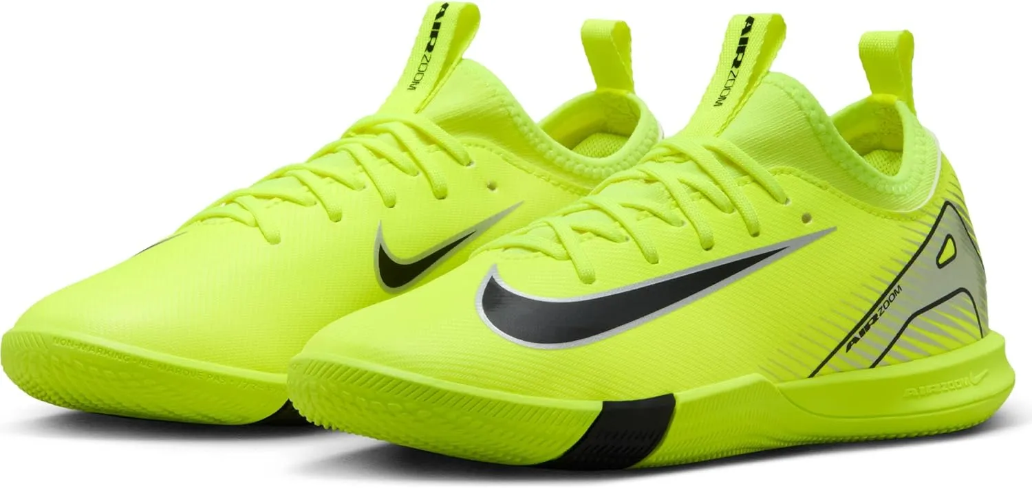 Nike Jr. Mercurial Vapor 16 Academy Little/Big Kids' IC Low-Top Soccer Shoes (FQ8411-700, Volt/Black)