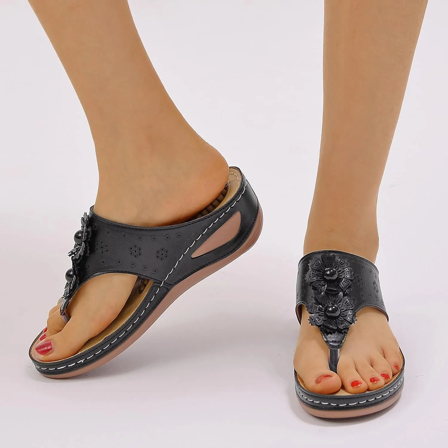 Orthopedic Sandals with Back Strap Orthopedic Womens Fashion Sandals Orthopedic Flip Flops Women 6 Orthotic Womens Sandals Comfortable Dressy Arch Support Womens Summer Shoes Support