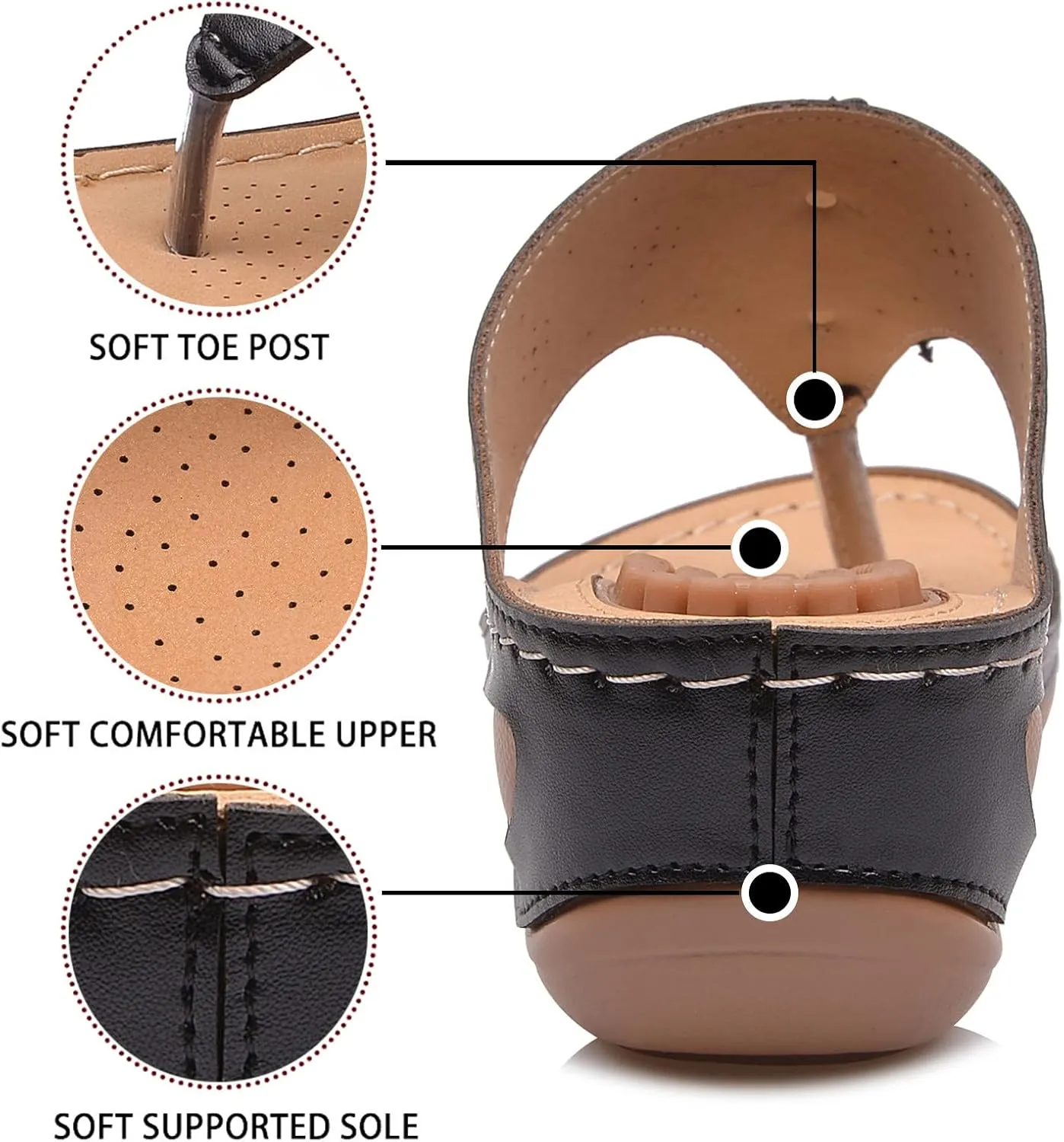 Orthopedic Sandals with Back Strap Orthopedic Womens Fashion Sandals Orthopedic Flip Flops Women 6 Orthotic Womens Sandals Comfortable Dressy Arch Support Womens Summer Shoes Support
