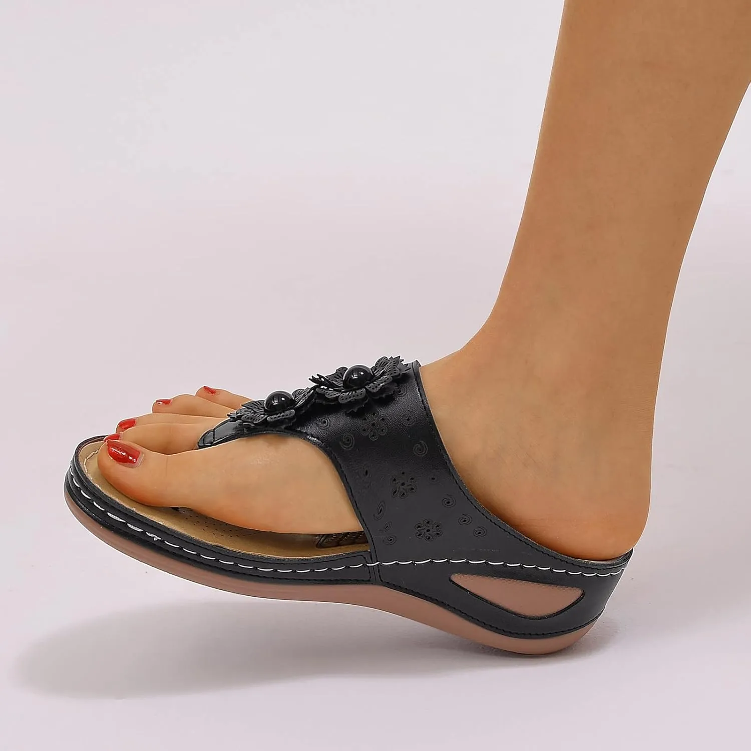 Orthopedic Slides for Women Adjustable Arch Support Recovery Sandals Thick Cushion Comfortable Walking Footwear Plantar Fasciitis Relief