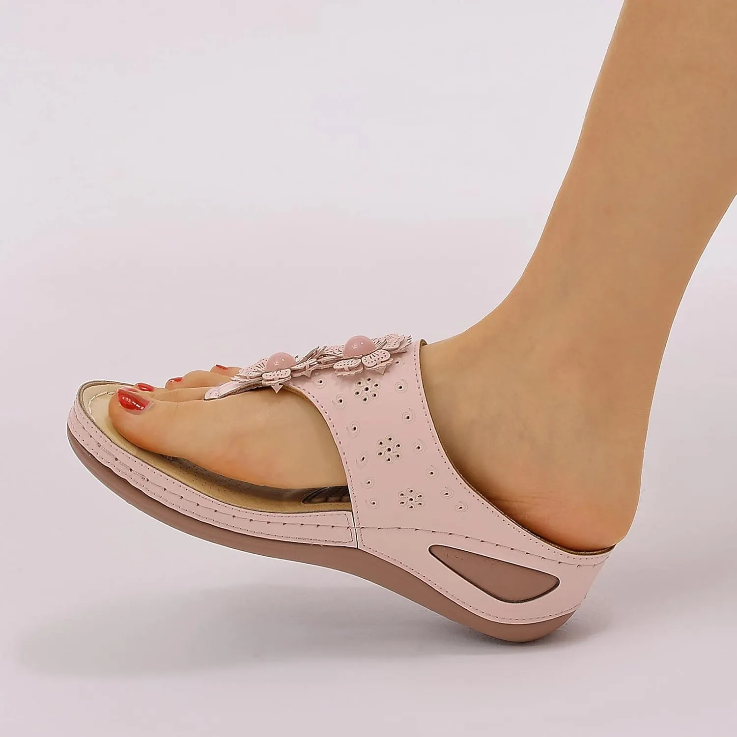 Orthopedic Slides for Women Adjustable Arch Support Recovery Sandals Thick Cushion Comfortable Walking Footwear Plantar Fasciitis Relief