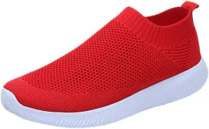 Orthopedic Slip On Shoes for Women Casual Walking Sneakers with Arch Support Comfortable Loafers Plantar Fasciitis Relief Foot Pain Diabetic Swollen Feet