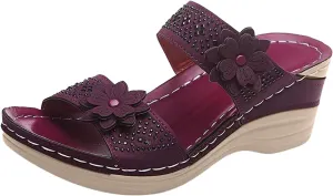 Orthopedic Slippers for Women Supportive Orthopedic Women Sandals Comfortable Dressy Ladies Sandals Size 7.5 Orthotic High Arch Sandals Women Memory Foam Orthopedic Womens Recovery Sandals Slides