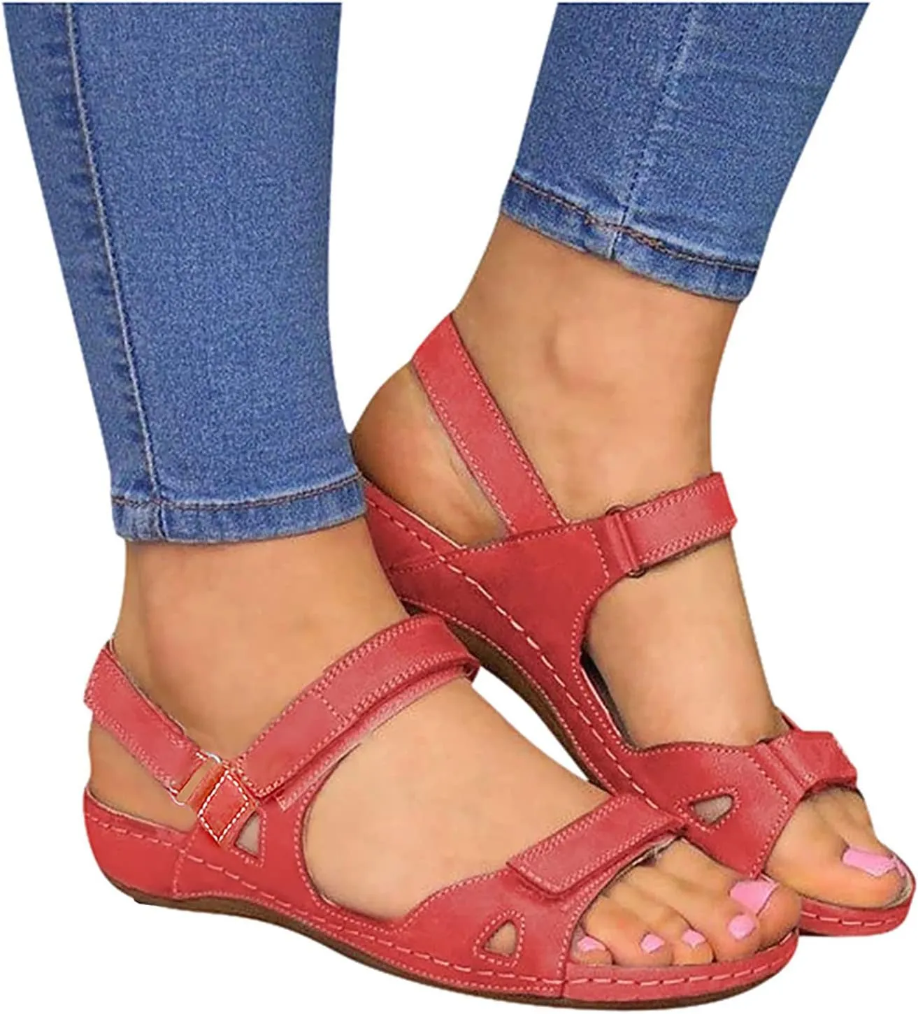 Orthopedic Summer Shoes for Women Orthopedic Womens Wedge Sandals Orthopedic Summer Ladies Sandals Orthopedic Summer House Slippers with Arch Support Orthopedic Walking Sandals for Women 2025