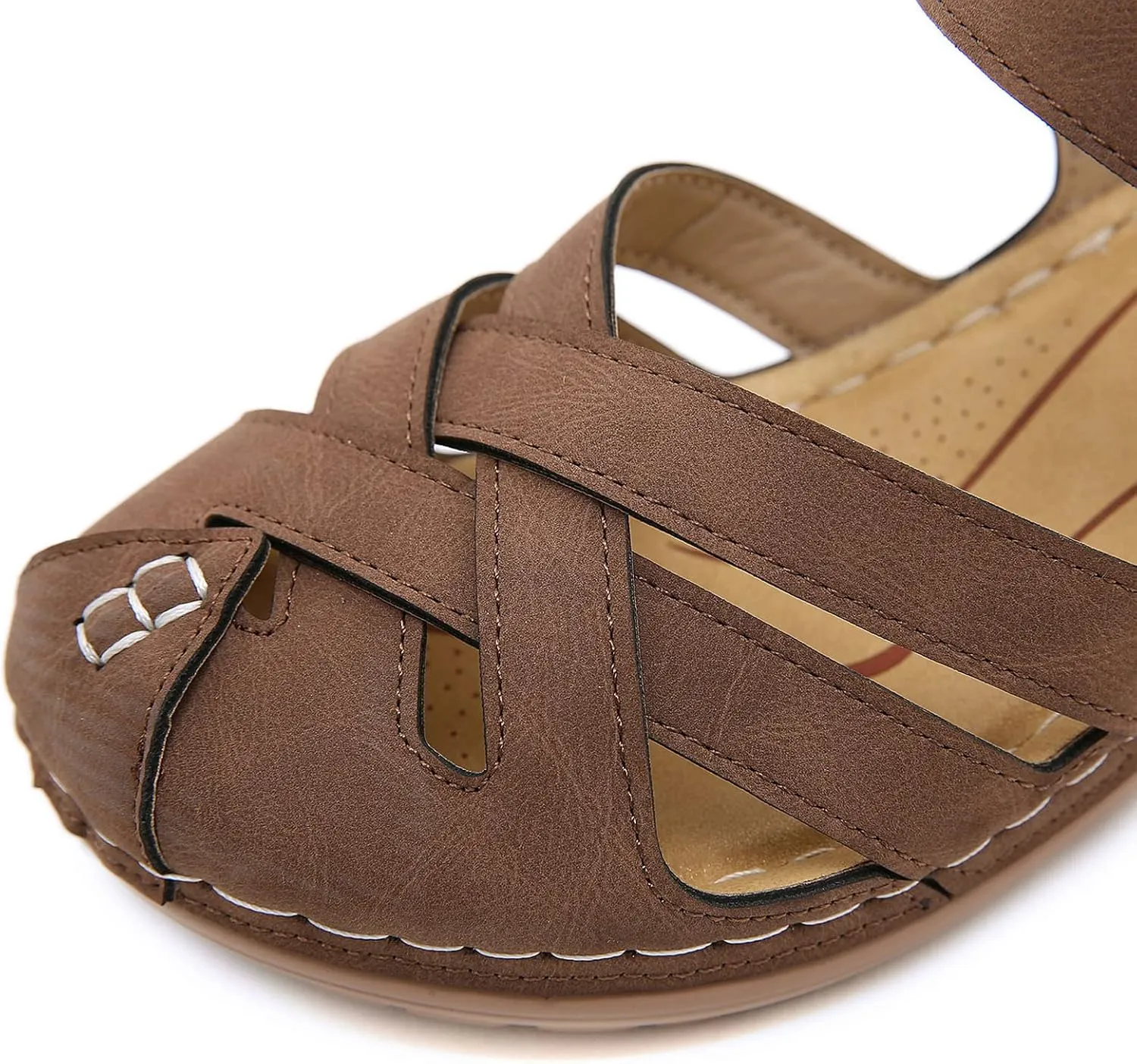 Orthotic Sandals for Women with Arch Support Back Strap Roman Flats Beach with Flowers Low Wedge Sandals Dressy Summer Heel Sandals Women Orthopedic