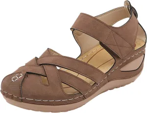 Orthotic Sandals for Women with Arch Support Back Strap Roman Flats Beach with Flowers Low Wedge Sandals Dressy Summer Heel Sandals Women Orthopedic