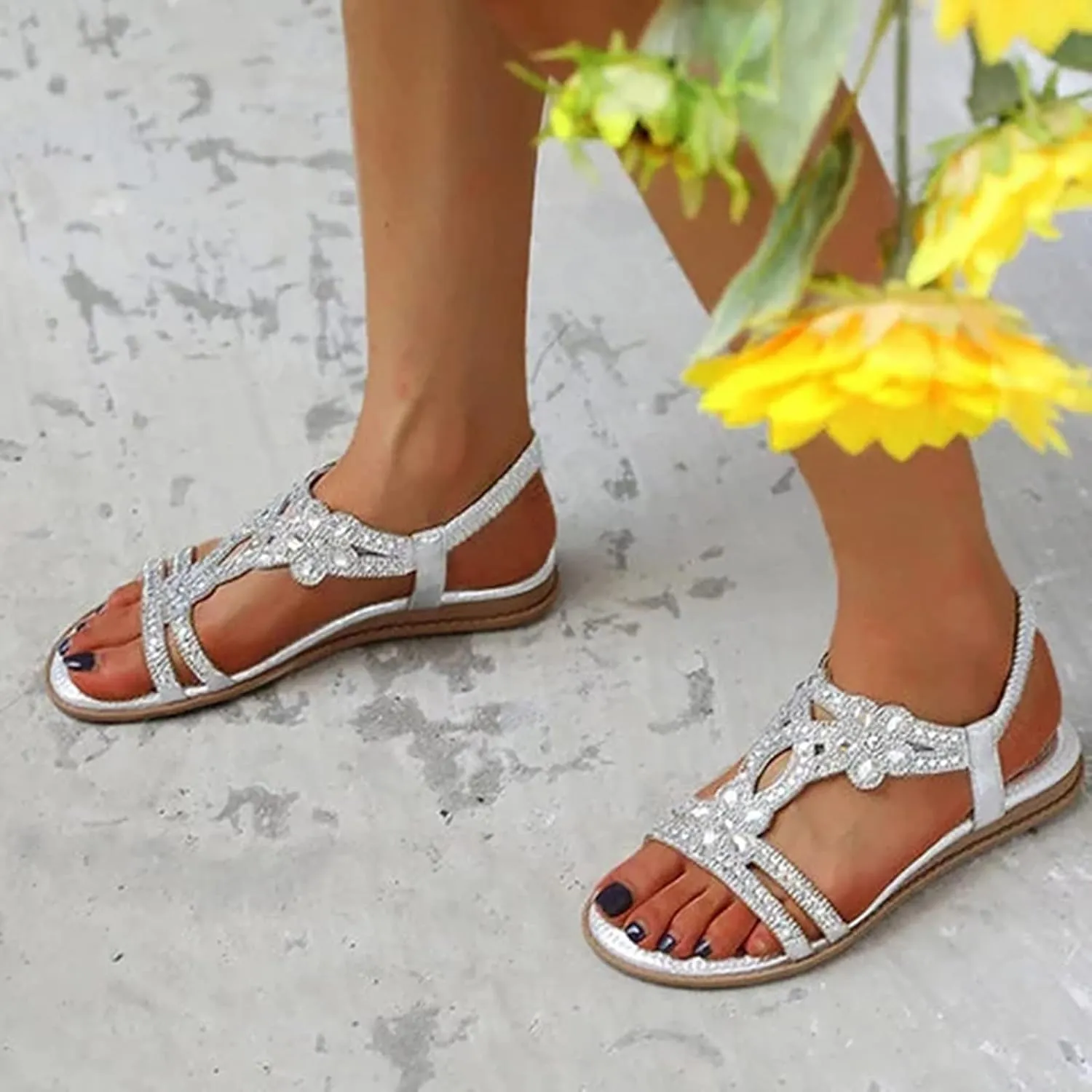 Orthotic Slippers with Arch Support Orthotic Wide Foot Sandals for Women Slide On Sandals for Women Dressy Orthotic Ladies Dress Sandals Low Heel Orthopedic Summer Sandals for Women 2025