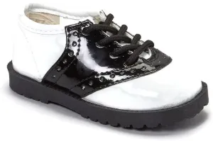 Pitter Patter Childrens Saddle Shoe 4 Colors Available (Infant/Toddler) Adorable Black Navy Brown Pink Patent