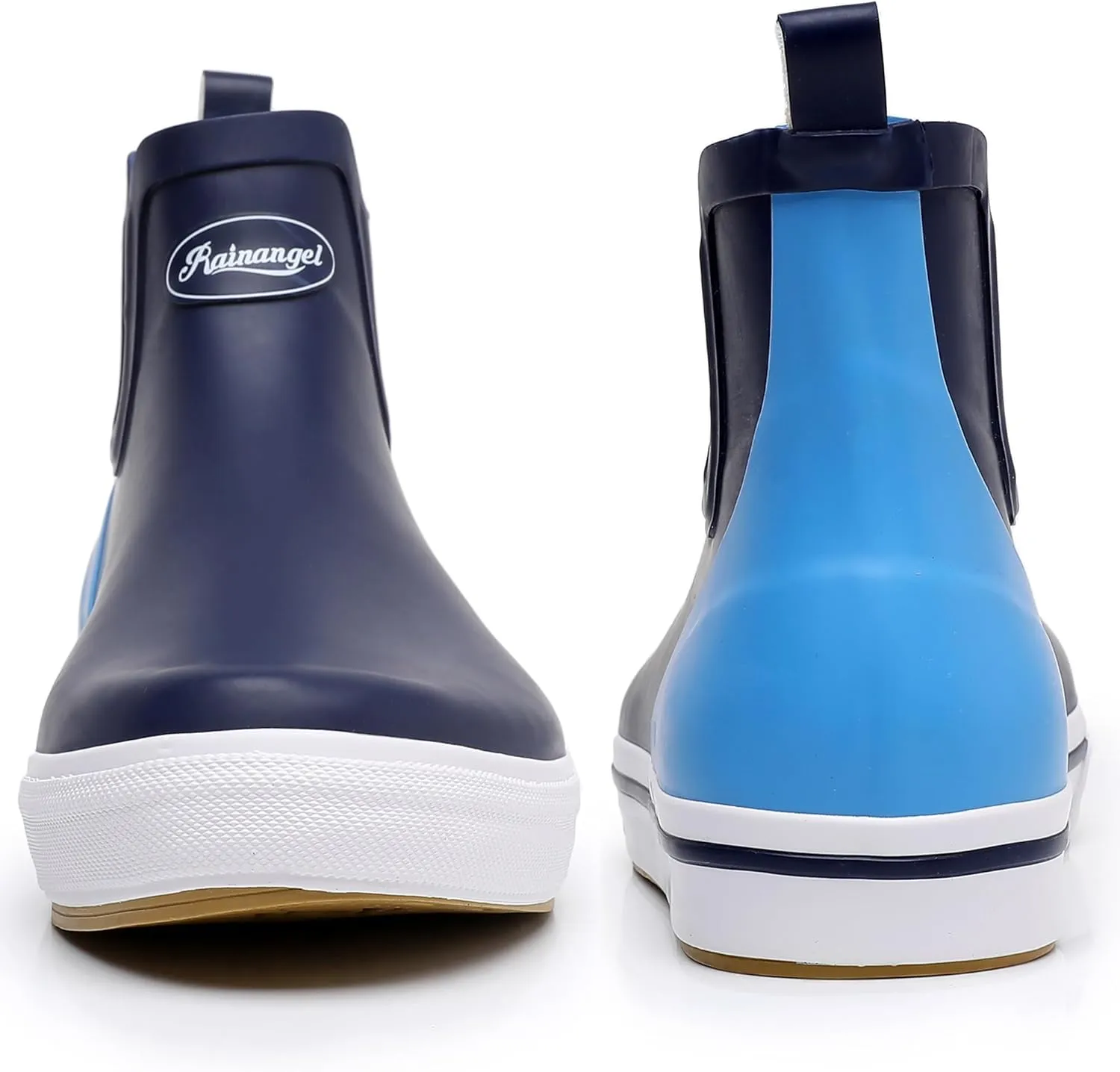 Rain Boots for Women and Men,Unisex Ankle Rain Shoes Anti-Slipping Rainboots with Comfortable Lightweight Garden Rubber Rain Boot and Outdoor Work Shoes,Waterproof Fishing Deck Boots