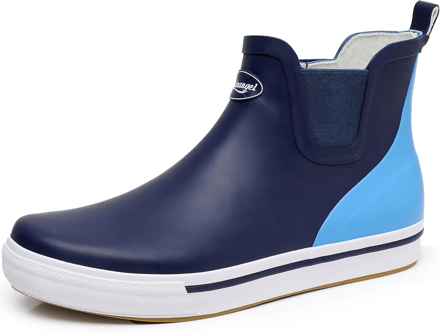 Rain Boots for Women and Men,Unisex Ankle Rain Shoes Anti-Slipping Rainboots with Comfortable Lightweight Garden Rubber Rain Boot and Outdoor Work Shoes,Waterproof Fishing Deck Boots