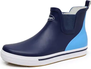 Rain Boots for Women and Men,Unisex Ankle Rain Shoes Anti-Slipping Rainboots with Comfortable Lightweight Garden Rubber Rain Boot and Outdoor Work Shoes,Waterproof Fishing Deck Boots