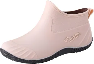 Rain Boots Women Women's Ankle Rain Boots Waterproof Garden Shoes Rubber Rain Shoes for Hunting Gardening Farming