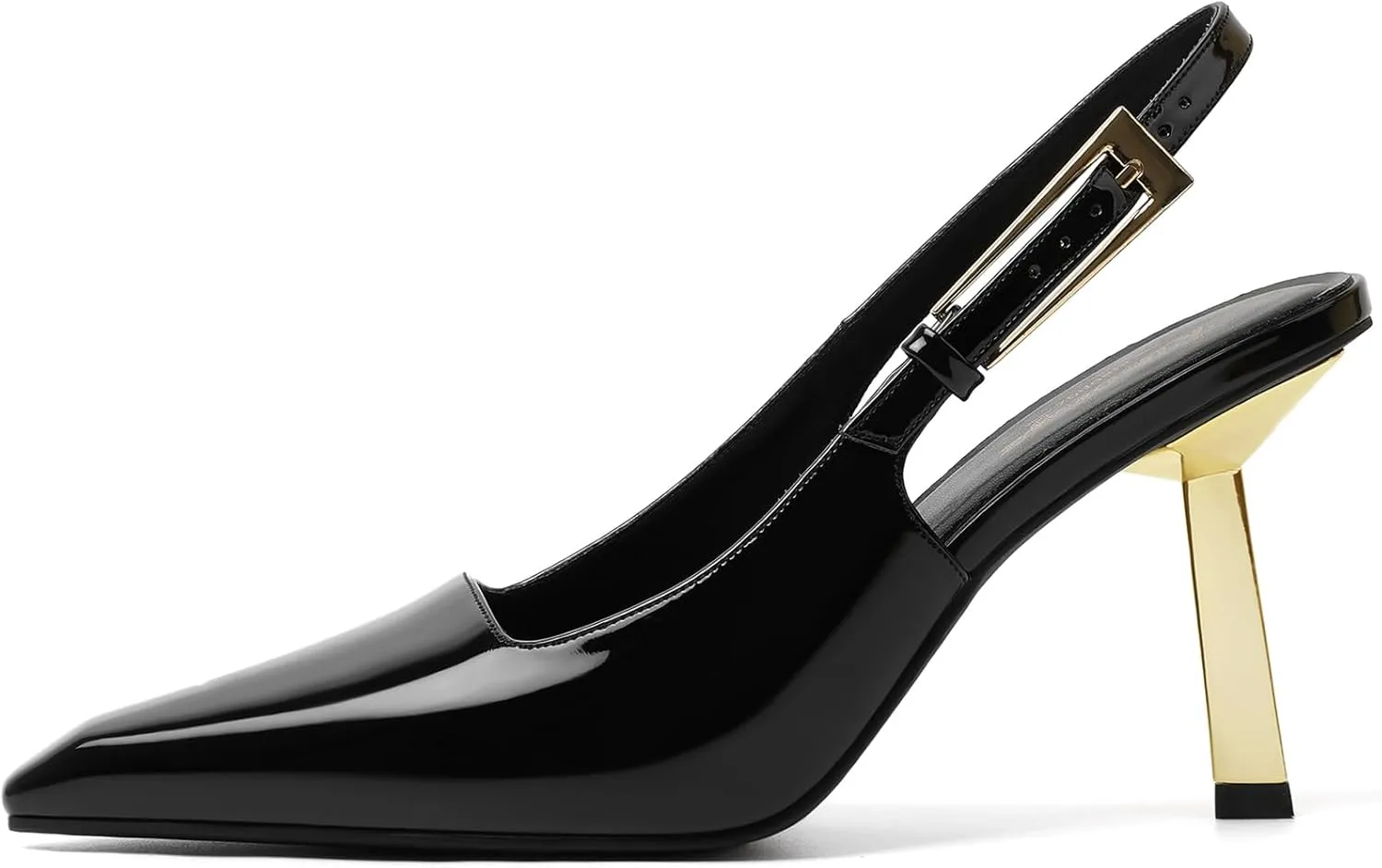 RIBONGZ Slingback Heels for Women Closed Pointed Toe Stiletto High Heels Dress Sexy Pumps Heeled Wedding Bride Prom Party Evening Dressy Shoes