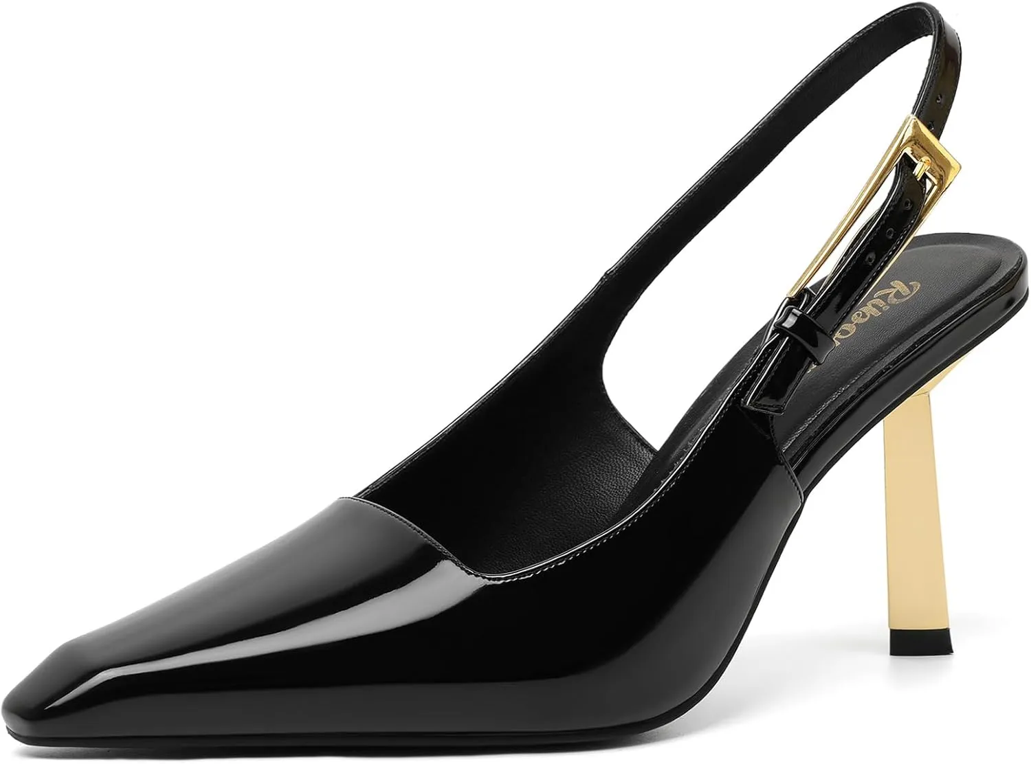 RIBONGZ Slingback Heels for Women Closed Pointed Toe Stiletto High Heels Dress Sexy Pumps Heeled Wedding Bride Prom Party Evening Dressy Shoes
