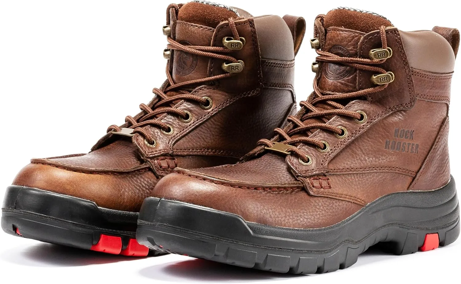 ROCKROOSTER Work Boots for Men, Oiled Leather 6 inch Durable Wide Work Shoes(AK370-AK371-AK372)