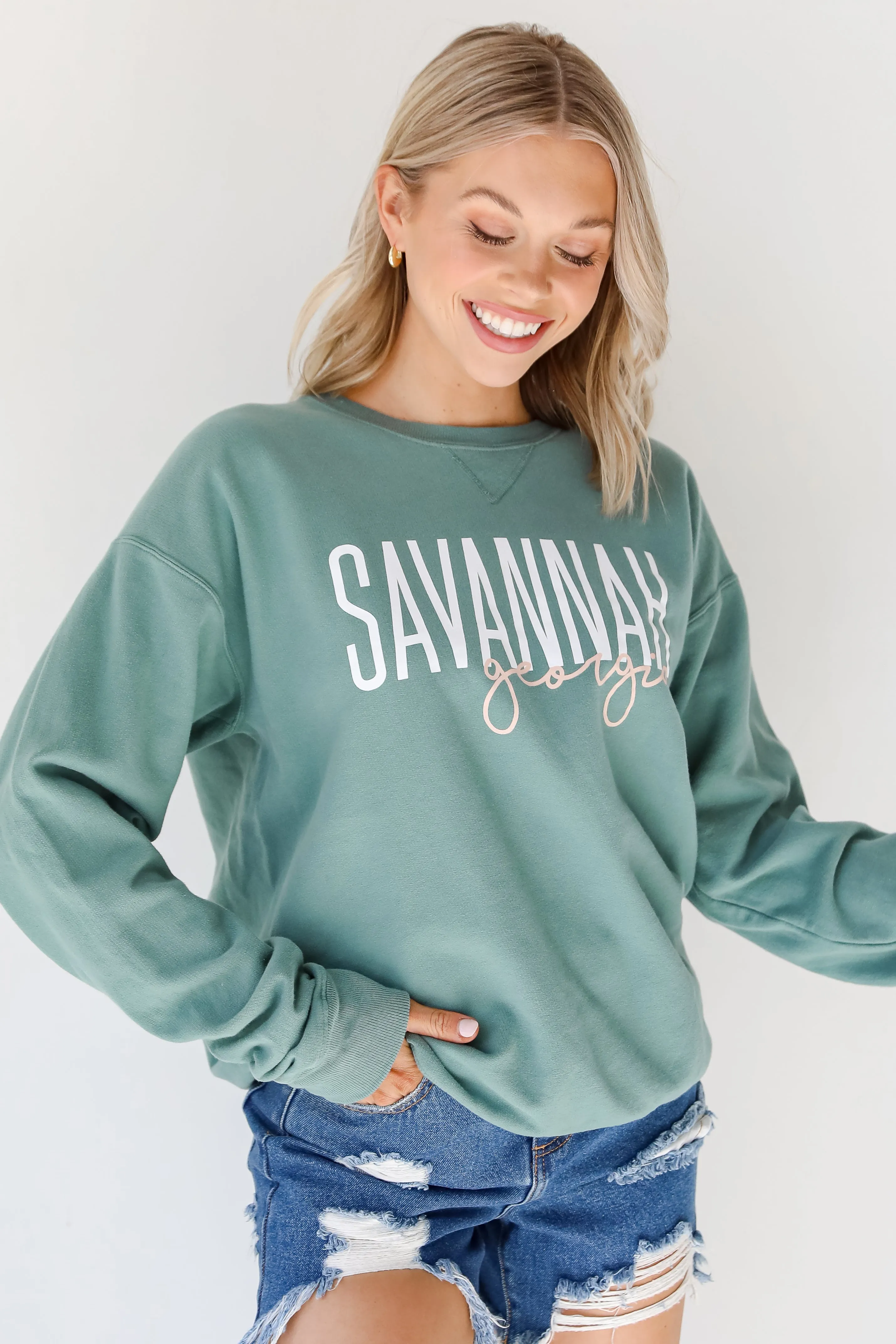 Savannah Georgia Script Sweatshirt