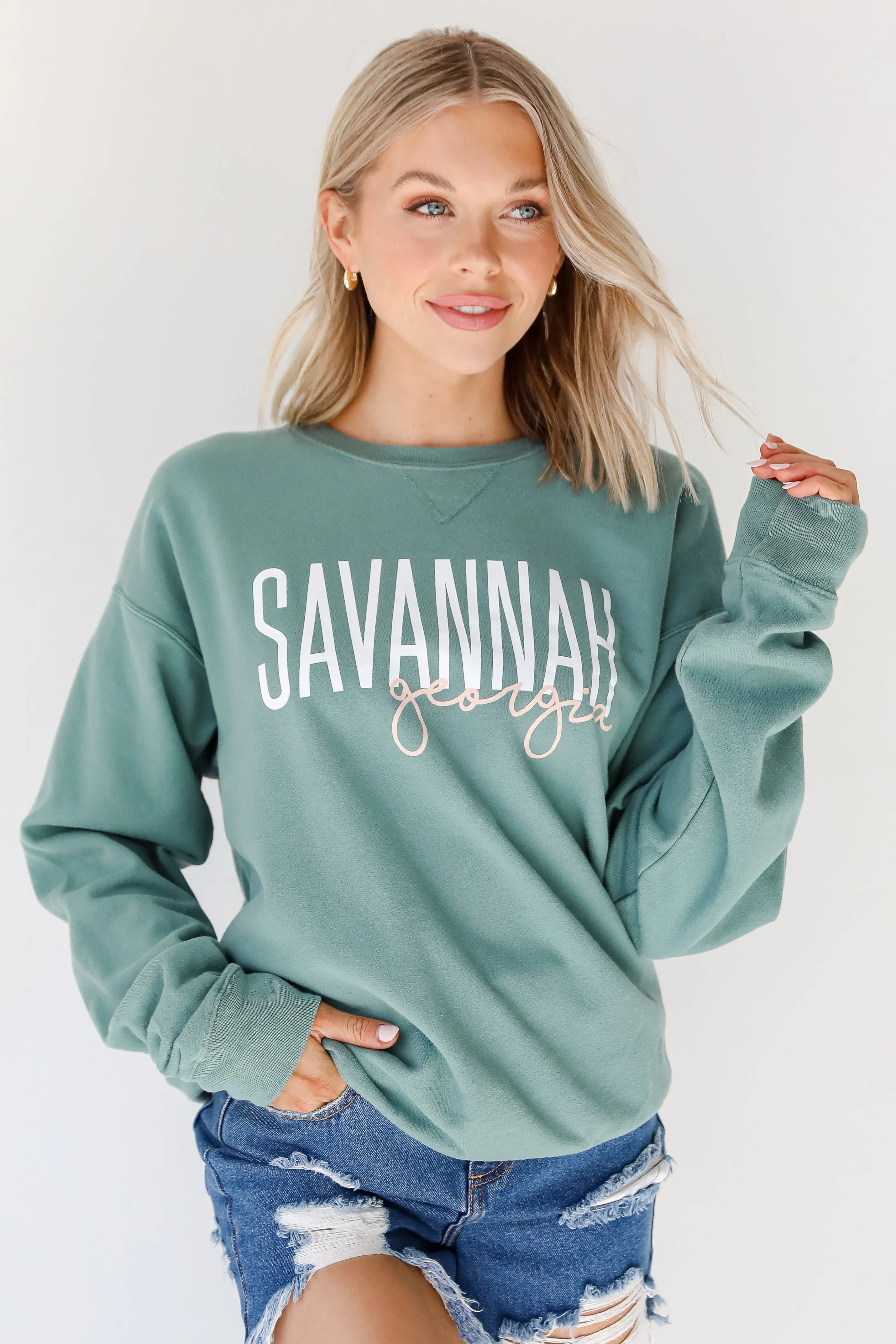 Savannah Georgia Script Sweatshirt