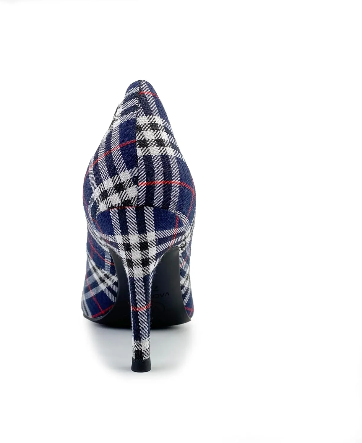Scotland Genuine Leather Stiletto Heels Pumps with Tartan Pattern Classic Design