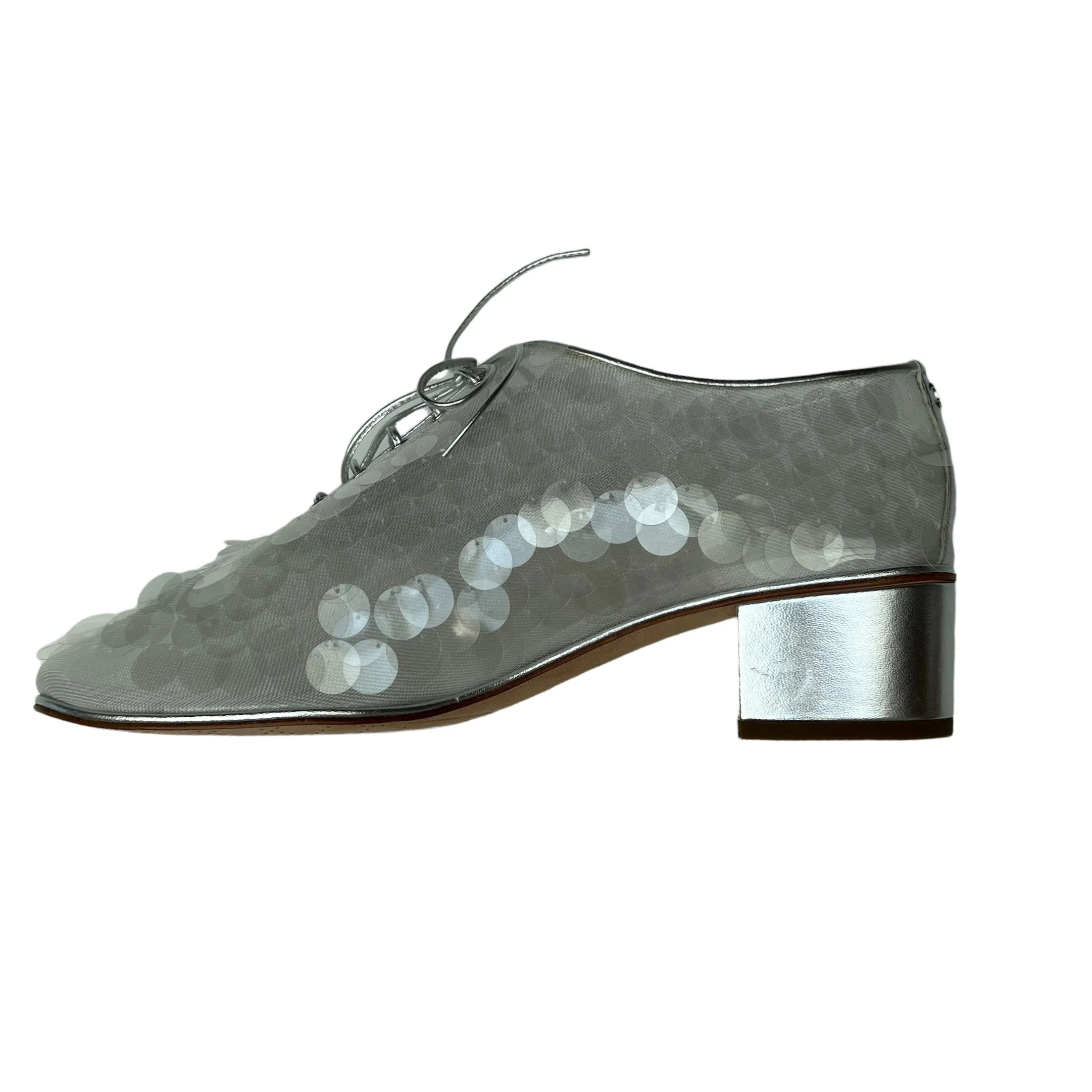 Sequins Lace-up Shoes - 9