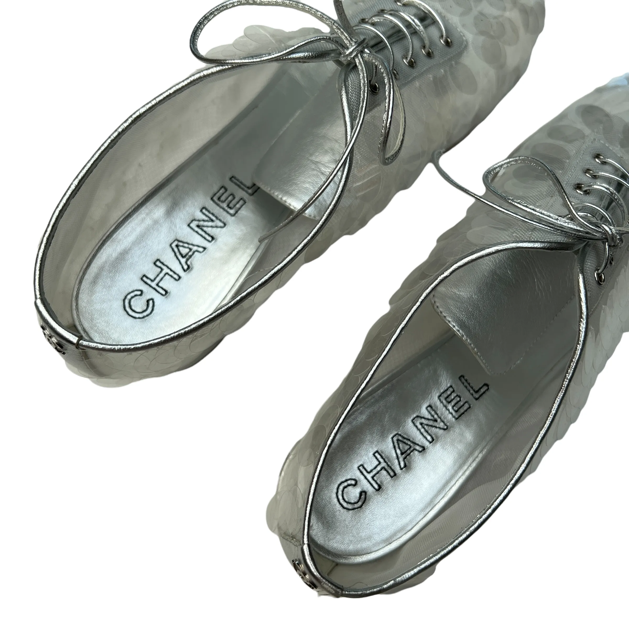 Sequins Lace-up Shoes - 9