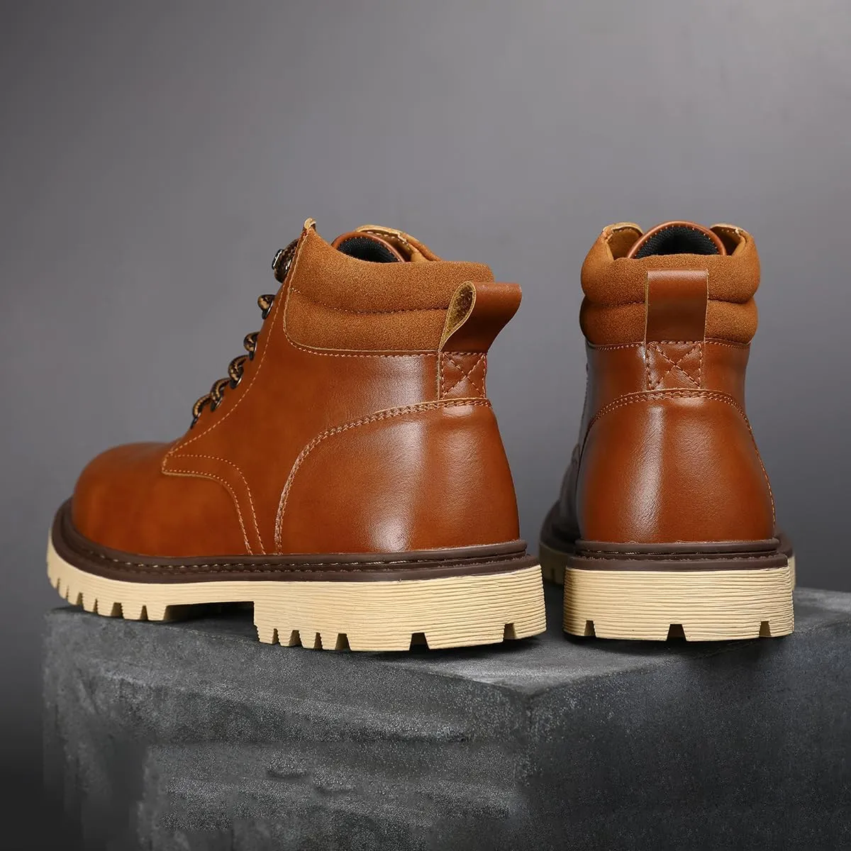 Shaire Men's non slip soft soled work boots and hiking boots