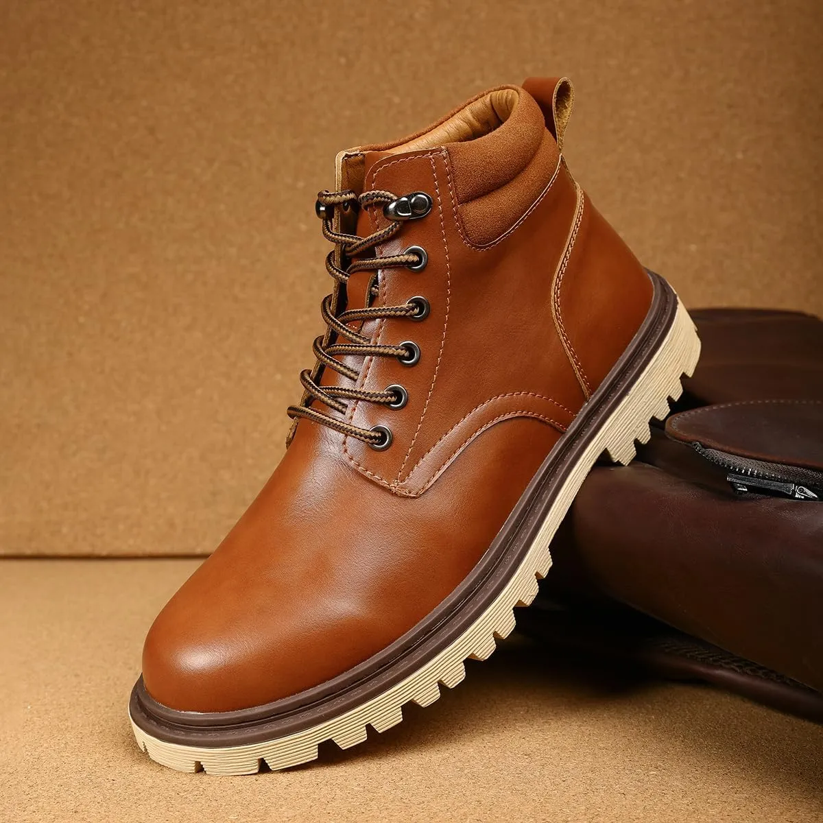Shaire Men's non slip soft soled work boots and hiking boots