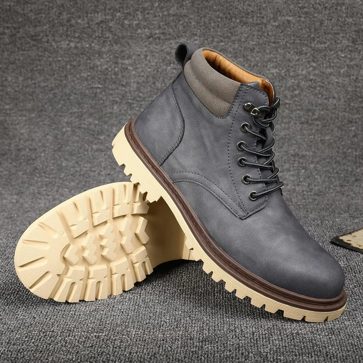 Shaire Men's non slip soft soled work boots and hiking boots