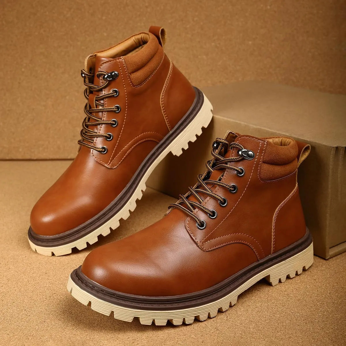 Shaire Men's non slip soft soled work boots and hiking boots
