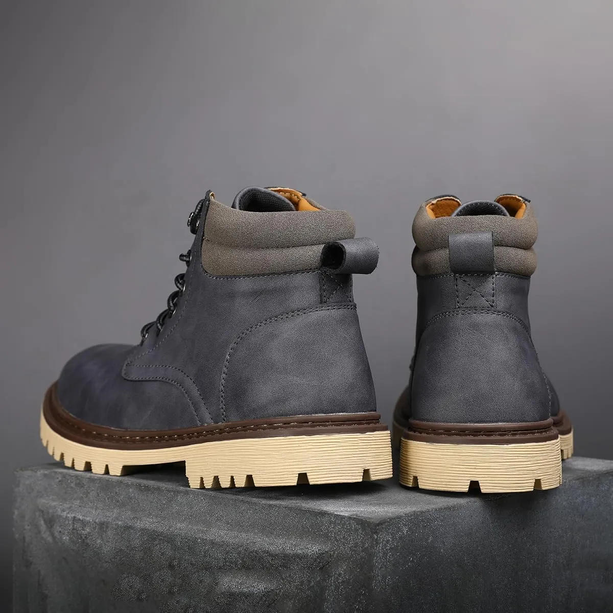 Shaire Men's non slip soft soled work boots and hiking boots