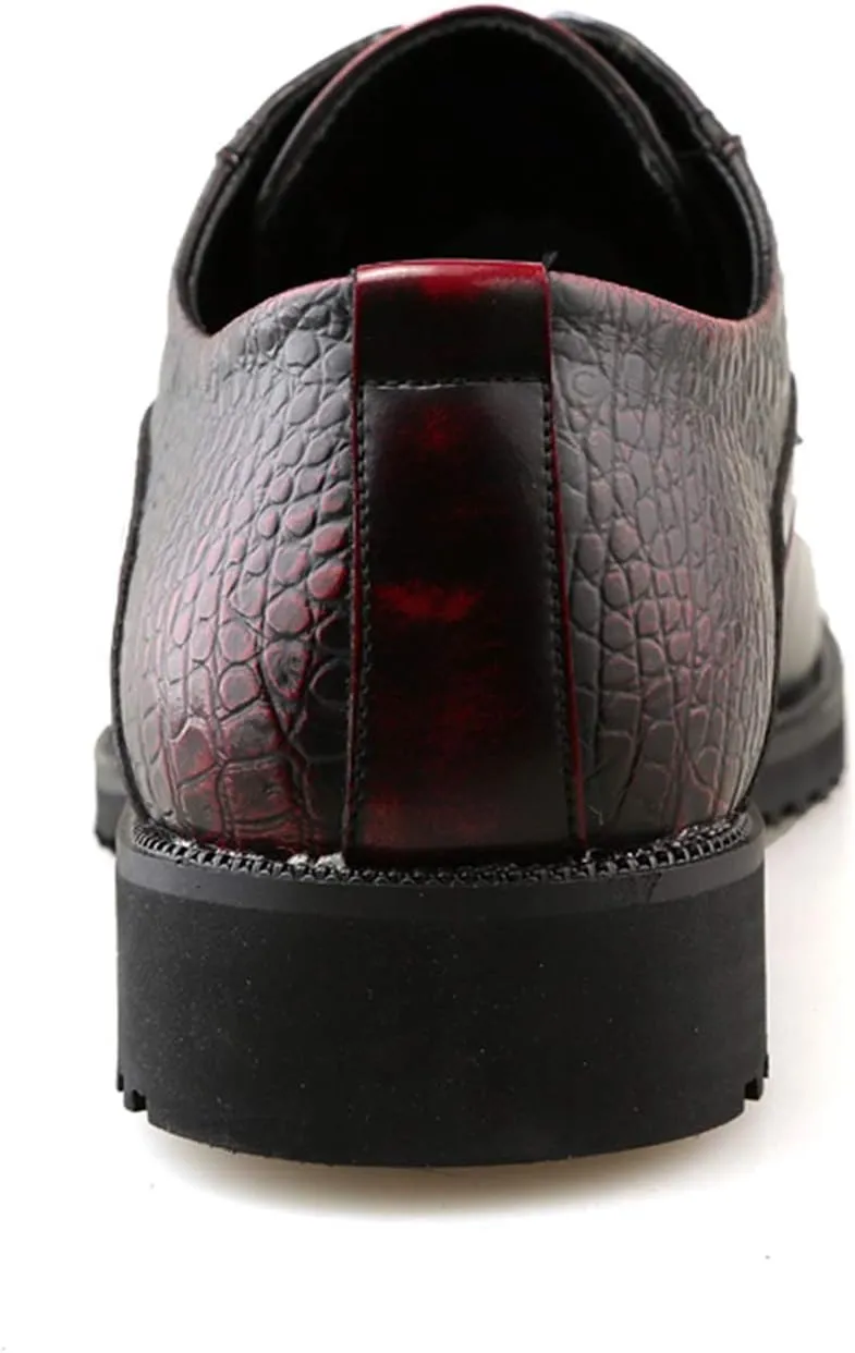 Single Season Formal Shoes for Men Lace Up Derby Shoes Round Toe Vegan Leather Low Top Non Slip Anti-Slip Rubber Sole Classic Very Popular Among Young People