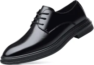 Single Season Oxford Shoes Men Lace Up Round Toe Vegan Leather Rubber Sole Non-Slip Heel Low Classic Very Popular Among Young People