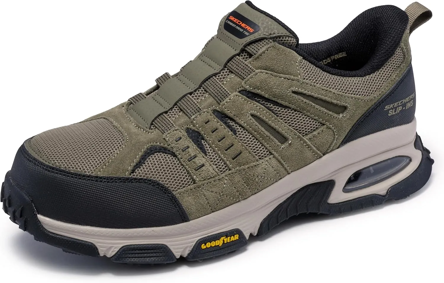 Skechers Men's Skech-air Envoy Cabon Nano Safety Toe Hands Free Slip-in Construction Shoe