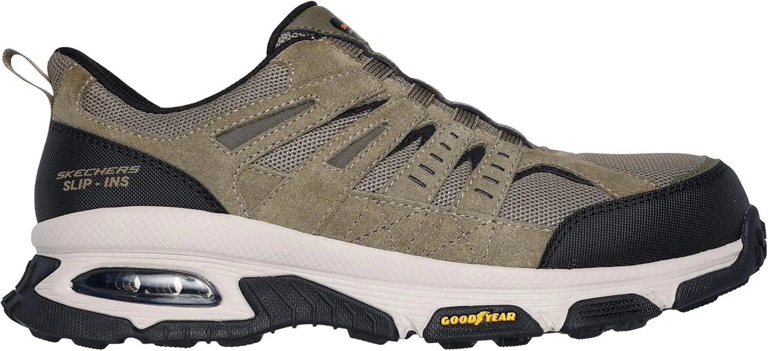 Skechers Men's Skech-air Envoy Cabon Nano Safety Toe Hands Free Slip-in Construction Shoe