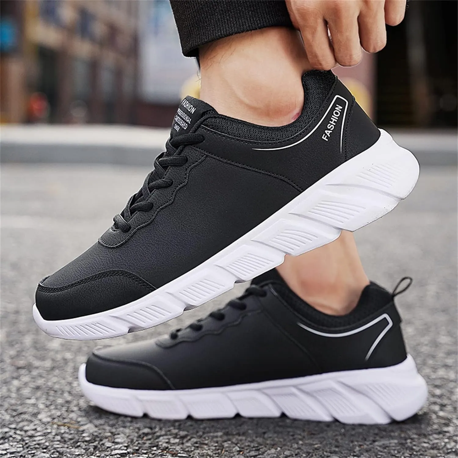 Sneakers for Men Mens Slip on Shoes Athletic Gym Tennis Shoes for Men Men's Slip Ons Walking Everyday and Travel Court Blue Tennis