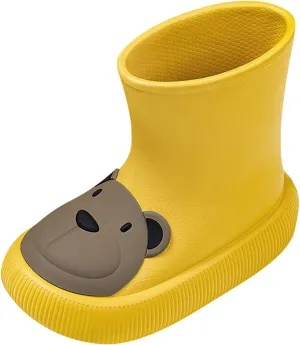 Toddler Boys Girls Cartoon Rabbit Rain Boots Kids Rubber Bottom Non-slip Classic Water Shoes