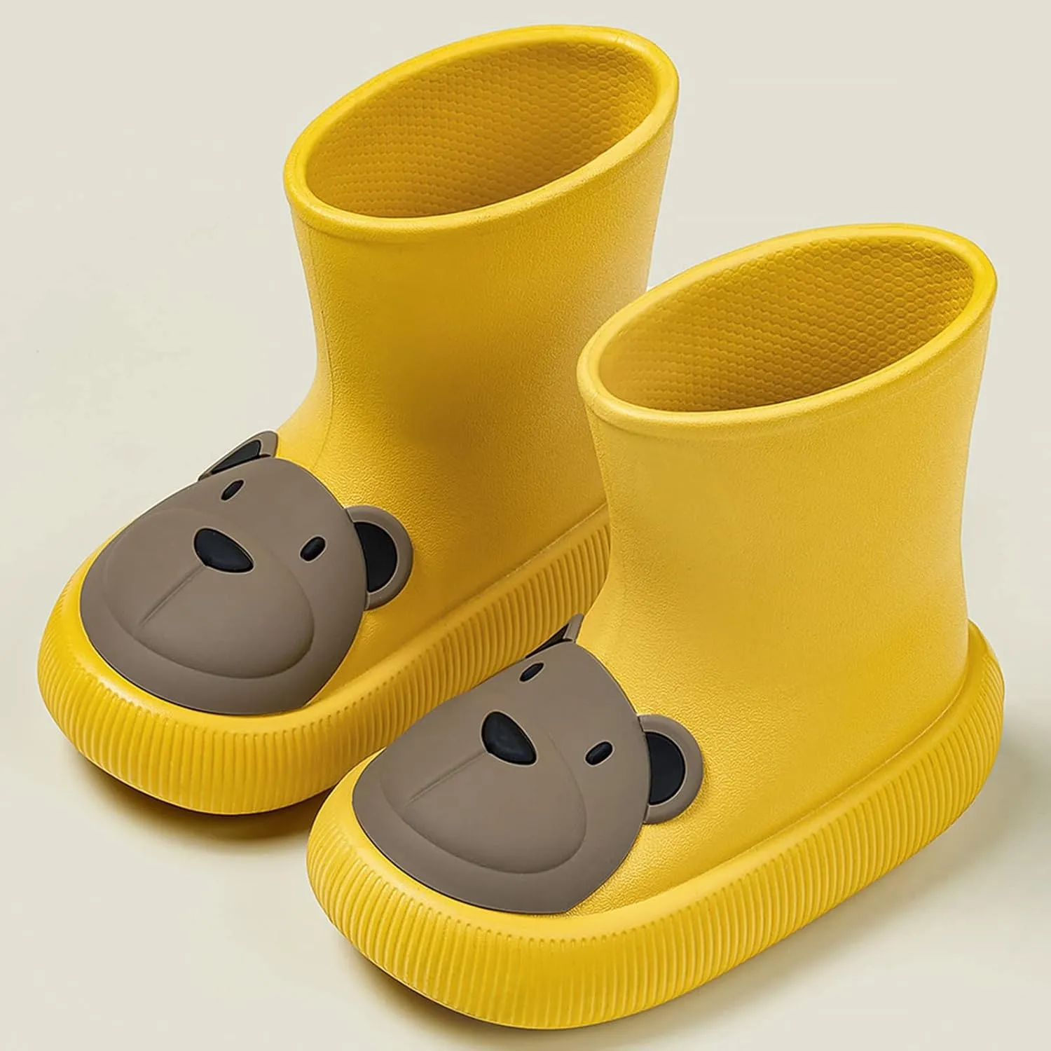 Toddler Boys Girls Cartoon Rabbit Rain Boots Kids Rubber Bottom Non-slip Classic Water Shoes