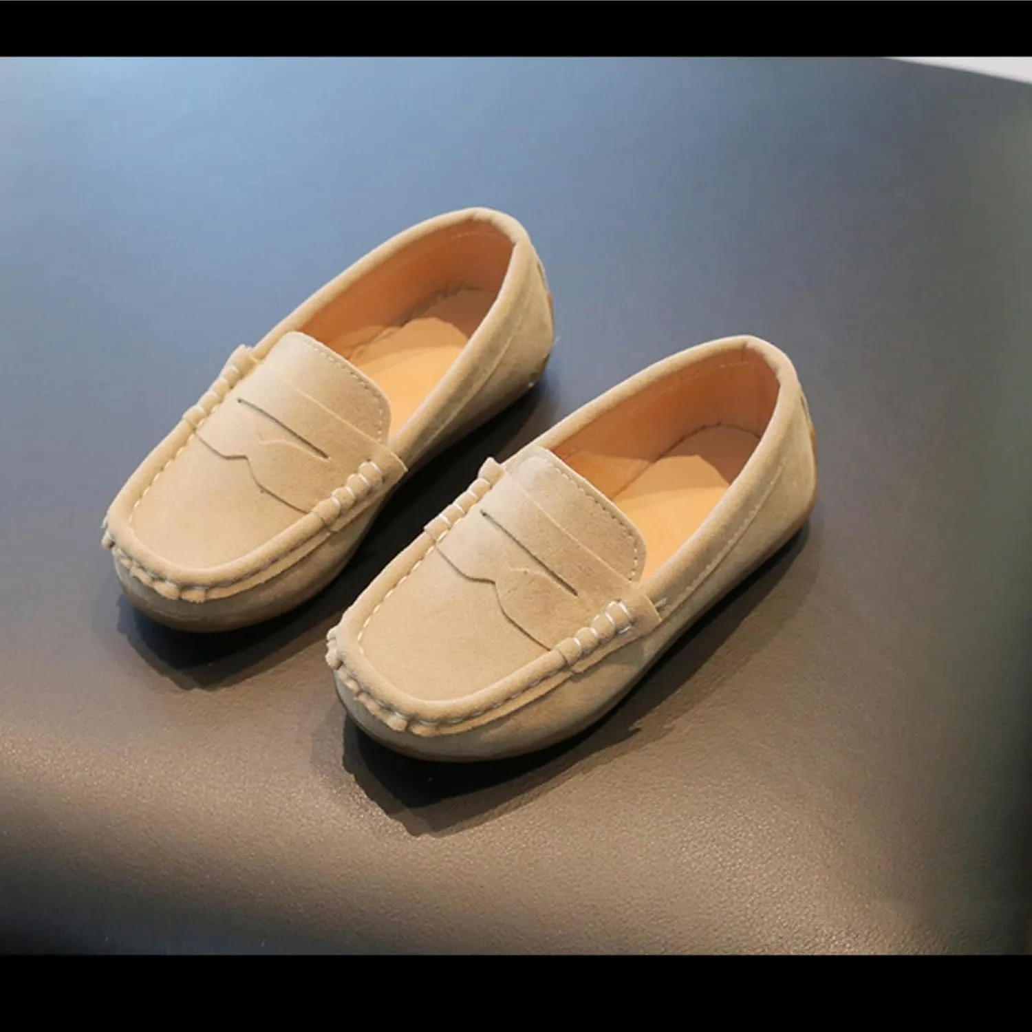 Toddler Boys Girls Loafer Shoes Soft Slip On Boat Dress Flat School Uniform Walking Shoes