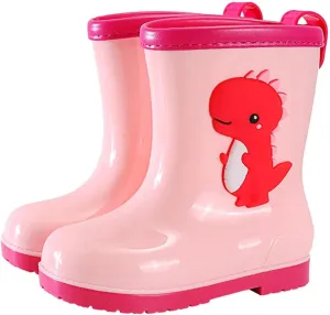 Toddler Dinosaur Rain Boots Little Boys Girls Water Boots Kids' Rainboots Rubber Waterproof Non Slip Infant Girl Shoes