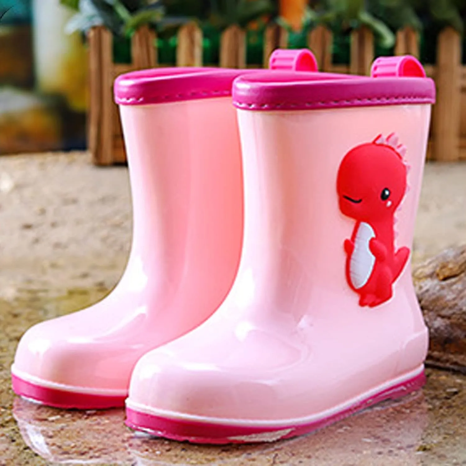 Toddler Dinosaur Rain Boots Little Boys Girls Water Boots Kids' Rainboots Rubber Waterproof Non Slip Infant Girl Shoes