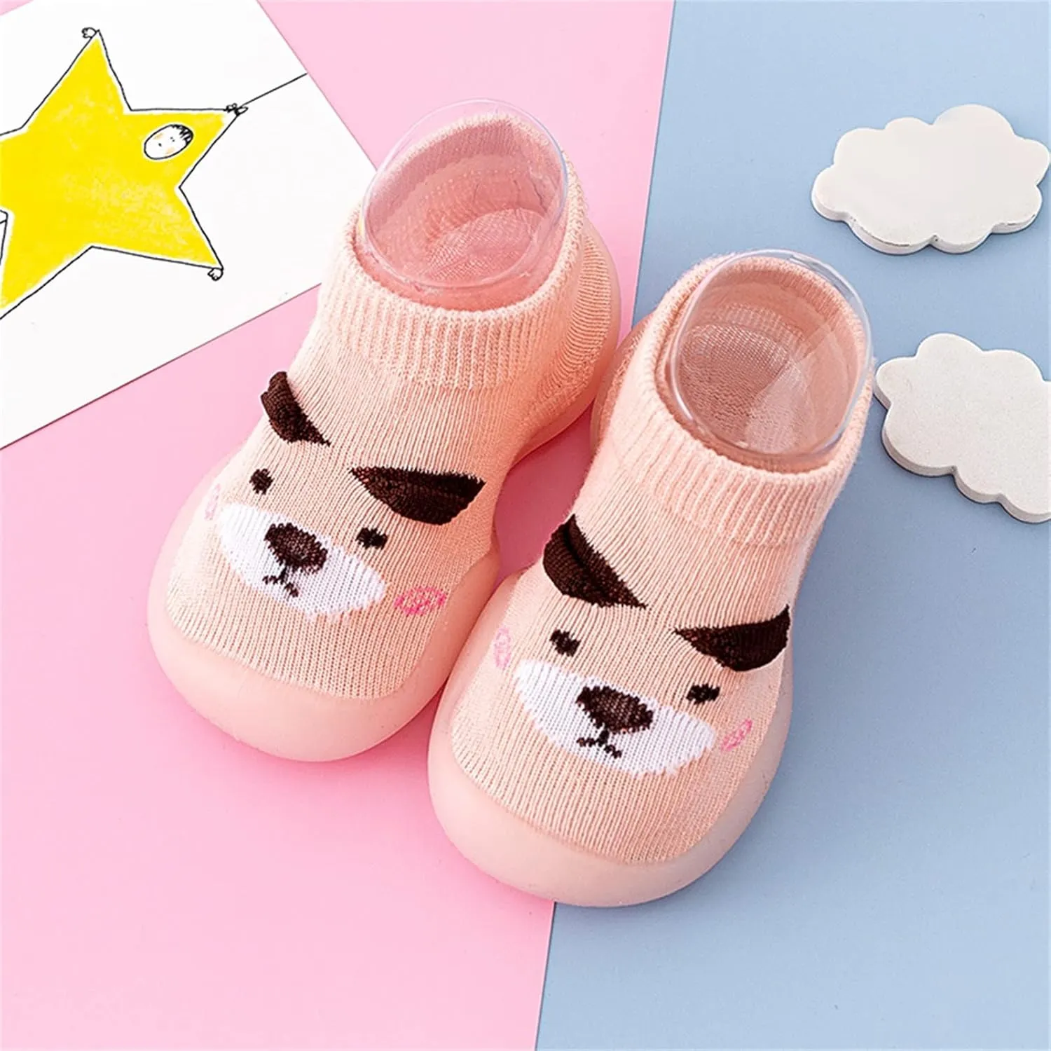 Toddler Girl Shoes,Infant Boys Girls Animal Prints Cartoon Socks Shoes Mesh The Floor Socks Non Slip Prewalker Shoes