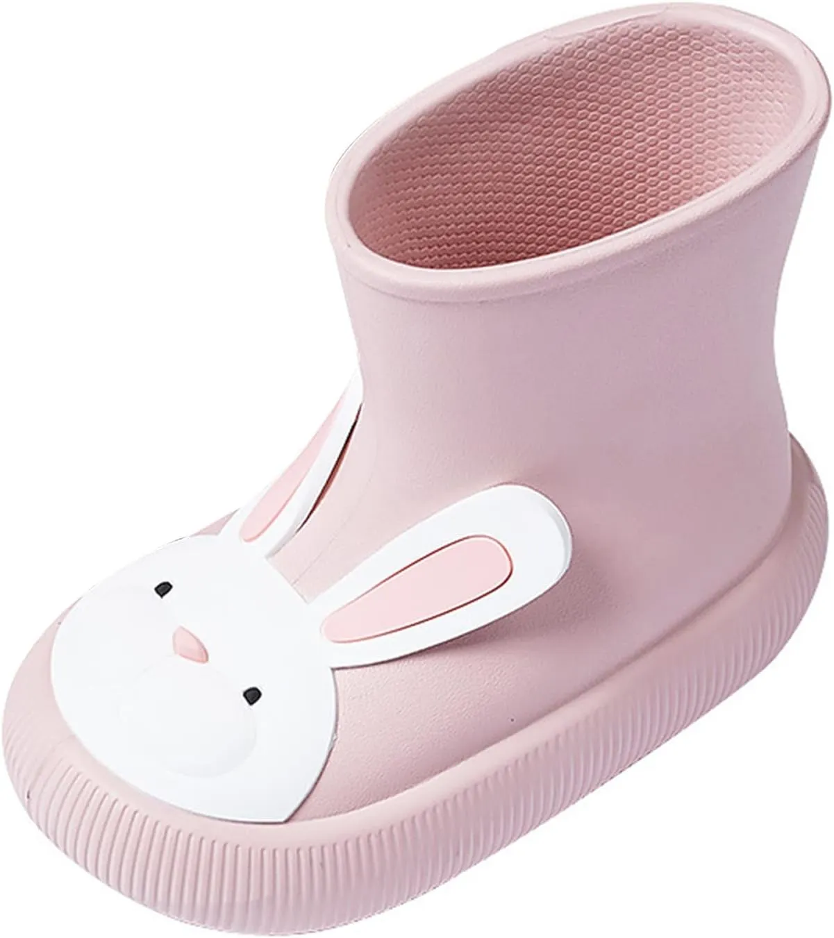 Toddler Girls Bunny Rain Boots Non-Slip Lightweight Outdoor Play Rain Shoes Kids Platform Soft Rubber Shoes
