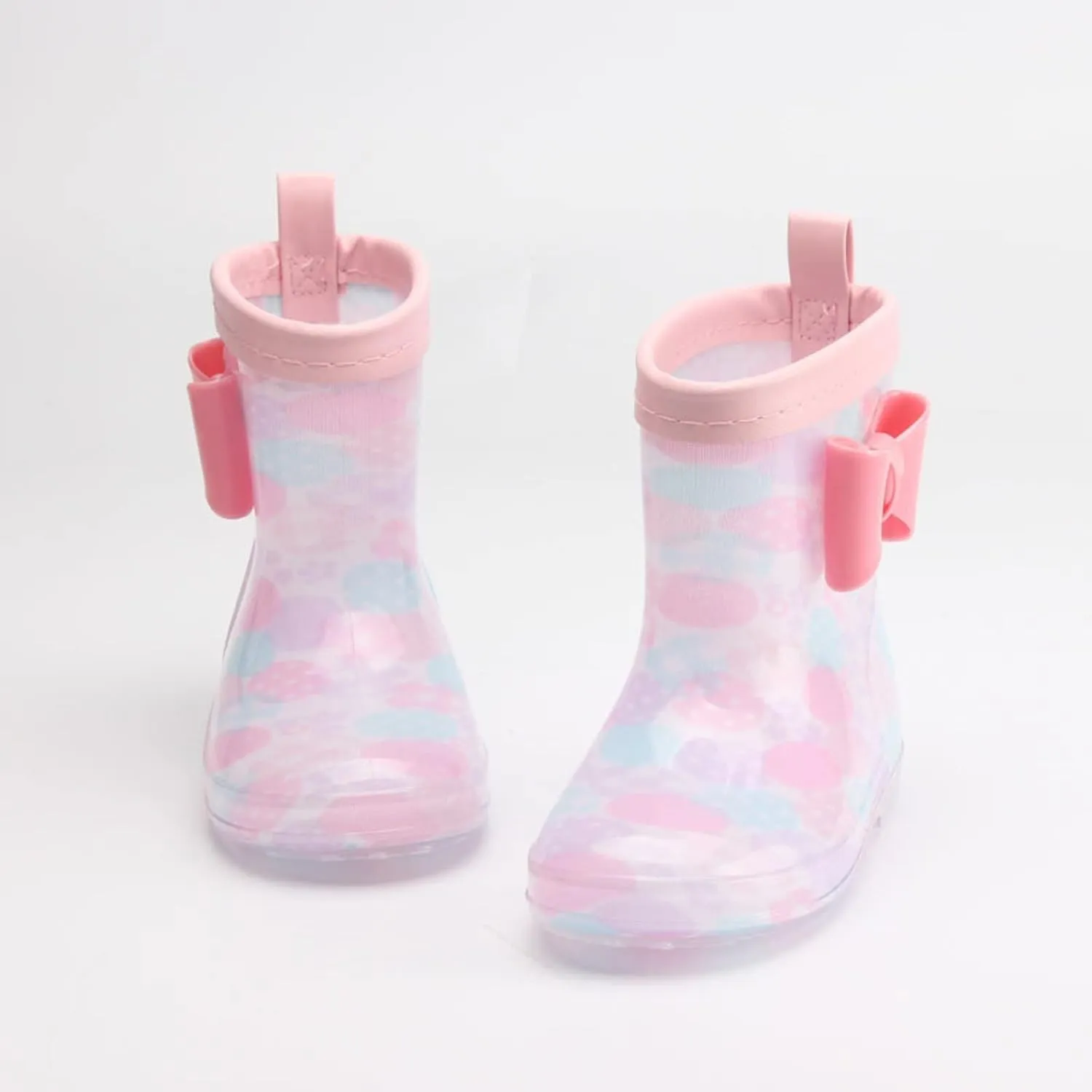 Toddler Girls Tie Dye Bowknow Rain Boots Kids Colorful Water esistant Lightweight Fashion Tall Boots for Toddler Girls