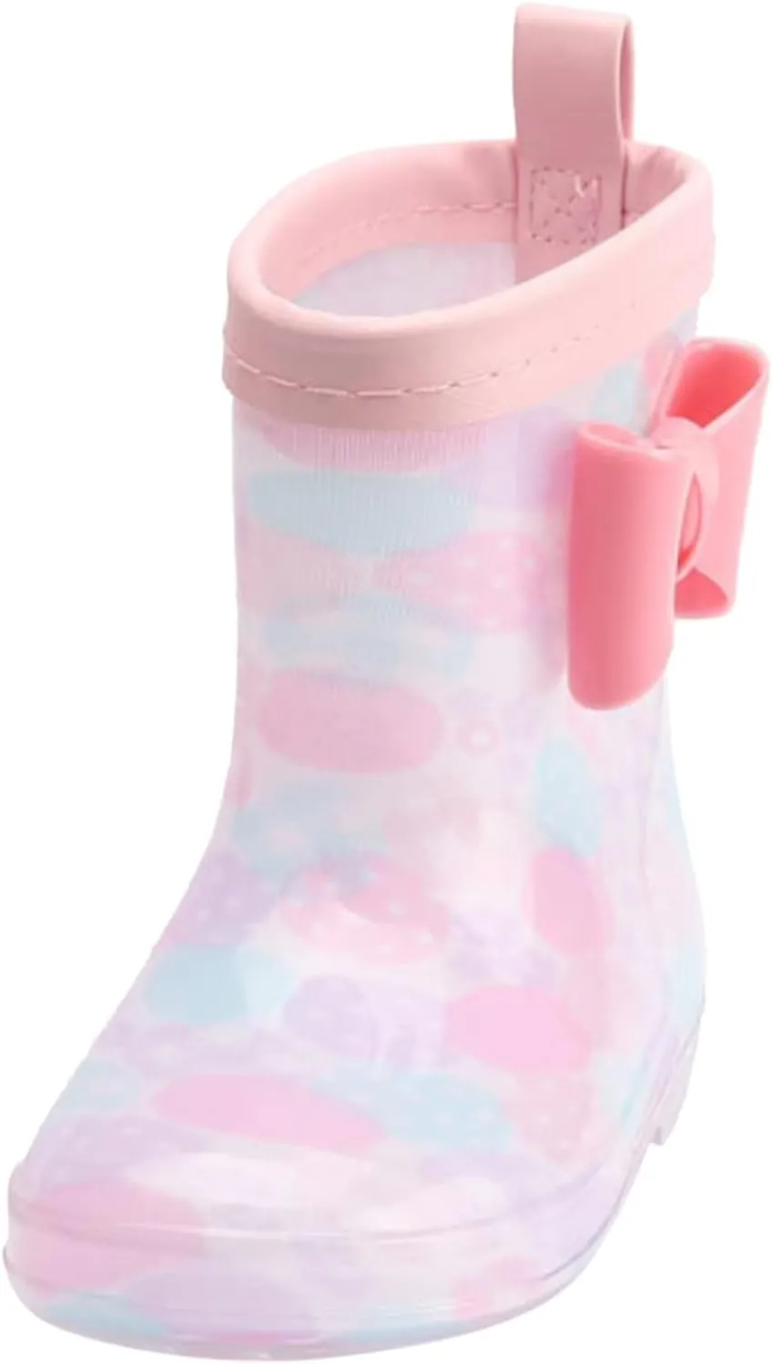 Toddler Girls Tie Dye Bowknow Rain Boots Kids Colorful Water esistant Lightweight Fashion Tall Boots for Toddler Girls