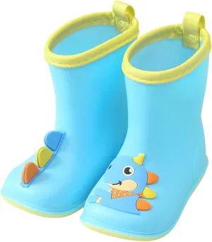 Toddler Kids Cartoon Animal Print Rain Boots Baby Water Shoes EVA Soft Outdoor Kids Rain Boots for Boys Girls