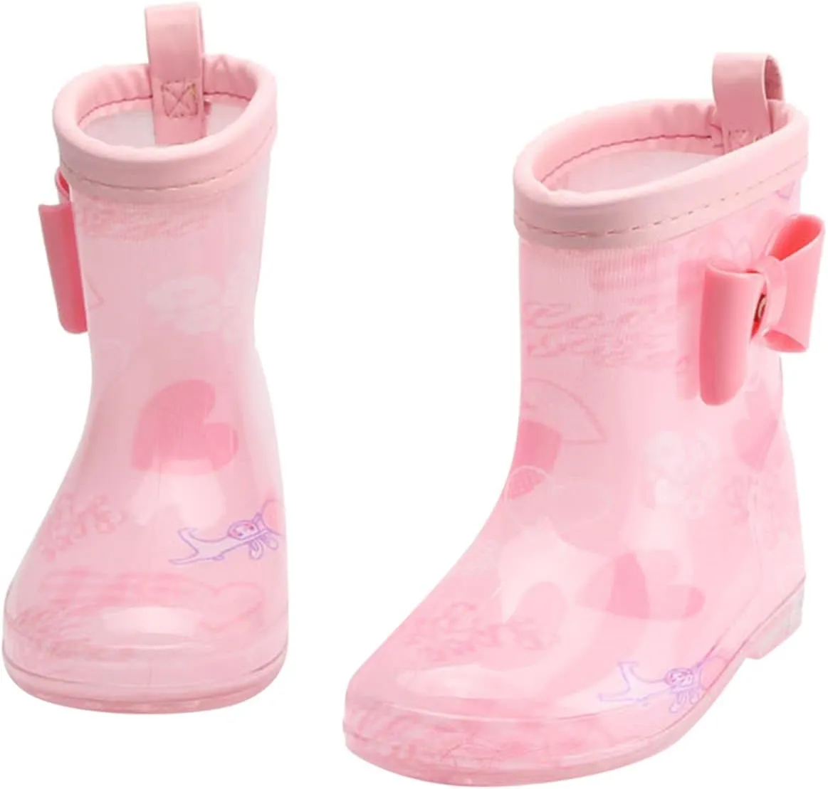Toddler Kids Rain Boots Cartoon Star Boys Girls PVC Rain Boots Non Slip Outdoor Fashion Casual Shoes Fashion Kids Shoes